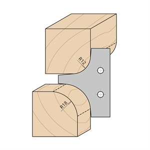 Set of cutters for ¼ radius tool holder