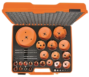 Case suitable for hole saws