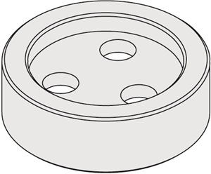 Optional flanges for chucks with arbor - Female
