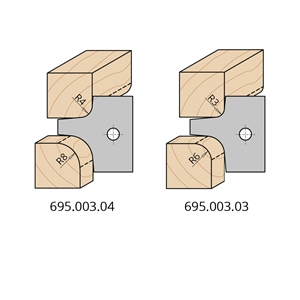 Set of cutters for tool holder