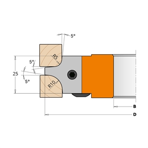 Set of cutters for tool holder