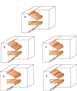 Par de cuchillas para cabezales para perfiles machihembrados HW