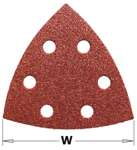 Aluminium-oxide delta sandpaper for wood, perforated - 93mm