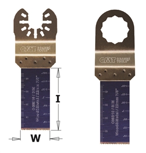 Lames plongeantes et de coupe à ras pour bois et métaux - 22mm