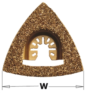 Carbide grit delta rasp - 80mm