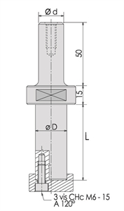 Arbres porte-fraises ISO 30 à couronne crantée pour machine SCM