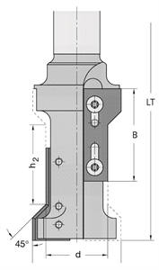 Füge-, Abrund- und Fase-Schaftfräser mit Wechselplatten Z1 + 1