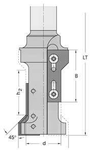 Mèches à dresser, arrondir ou chanfreiner à plaquettes Z1 + 1