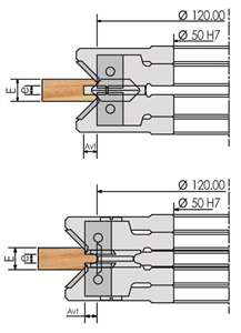 Tongue and groove cutter head with knives