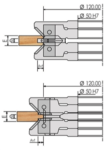 Porte-outils bouvetage à plaquettes