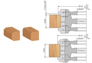 Porte-outils à dresser, arrondir et chanfreiner à plaquettes