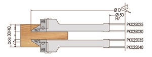 Porte-outils contre profil de porte à plaquettes