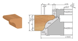 Porte-outils moulure à plaquettes