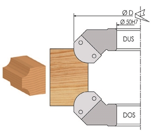 Porte-outils conge à plaquettes