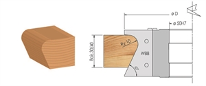 Wechselplatten-Messerkopf Zierleiste Treppenkante