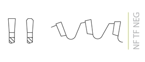 Dentado trapezoidal negativo