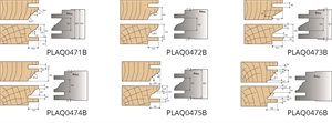 Serie Cabezales monofunción: Plaquitas ensamblaje multiperfiles con extensión de 15 mm