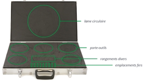 Malette de rangement outillage toupie - Alésage 30 et 50