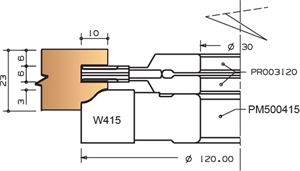 Porte-outils pour profil de porte \