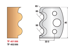 Coffret porte-outils avec contre fers (hauteur 40 mm)