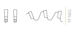 Dentado carburo trapezoidal negativo