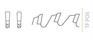 Positive trapezoidal tooth for wood ELITE