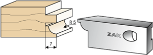 Series 561 cutters, multicut: ¼ round - depth of section