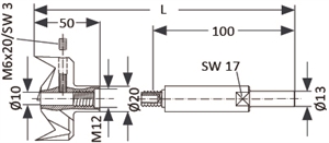 Sistema de perforación 3 de acero al cromo Ø 50 - 100 mm