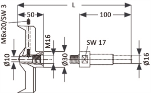 Sistema de perforación 3 de acero al cromo Ø 101 - 130 mm