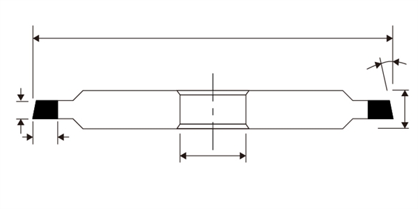 Meule diamantée pour affutage des chaîne avec couteaux au carbure de  tungstène. Dimensions: Ø145 x 3,2mm, alésage 22,2mm. - 9302