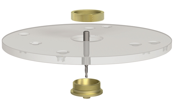 Cmt : Fraise Carbure 1/4 De Rond 28,6 Mm Guidage - Queue 12 Mm