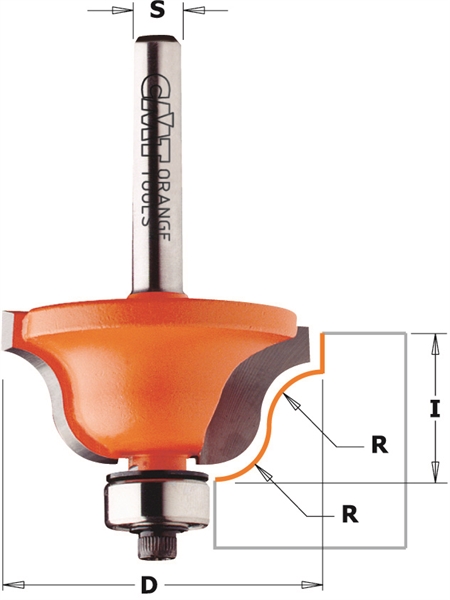 Fraise pour moulures décoratives avec feuillure Ø35mm S12 RH CMT