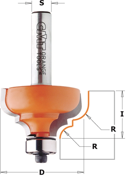 Mesee Mèche à défoncer pour moulure de couronne, tige de 1,27 cm, fraise à  mouler pour le travail du bois, l'architecture, le façonnage