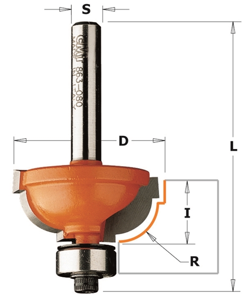 868.690.11 FRAISE POUR QUART DE ROND HW Z2 S=12,7 D=15,8X14,2X63,5 R=8