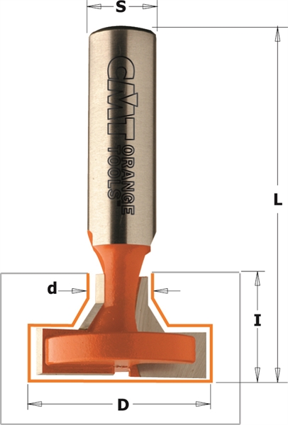 CMT - Fraise à arrondir Bolle avec plaques brasées en HW - Fraise