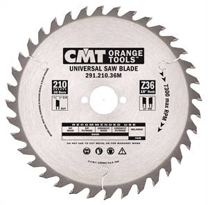 Crosscut circular saw blades, for portable machines