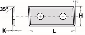 Standard indexable knives - 4 cutting edges