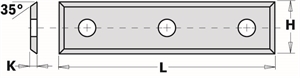 Standard indexable knives - 4 cutting edges