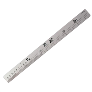 STAINLESS STEEL engraved 35 cm carpenter\'s ruler