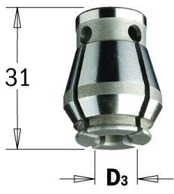 Pinces biconiques pour mandrins 123