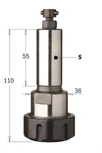 Mandrin à pinces ER32 avec queue parallèle ø25mm