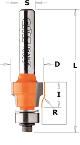 Fraise CMT Orange Tools Mèche pour affleurer carbure D=9.5x25.4 L=68.2 S=8  Z=2 Droite MFLS - CMT90609511