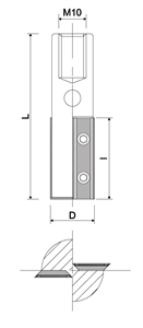 Mèches à défoncer FOZ - 2 coupes Filt. Int. M10