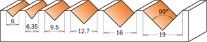 Fraises à rainurer en V (90°)
