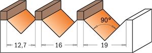 Fraises à rainurer en V (90°)