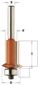 Flush and V-groove router bits