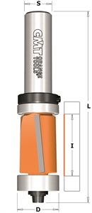 Flush trim router bits with double bearing