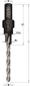 Drill bits with countersink for screw joints