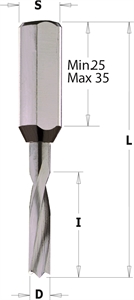 Brocas ciegas de conexión rapida en metal duro súper-micrograno para taladradoras