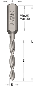 Brocas pasantes de conexión rapida en metal duro súper-micrograno para taladradoras
